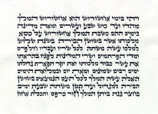 Megillah Eilbirt Ari/B"Y 11 line 7 inch