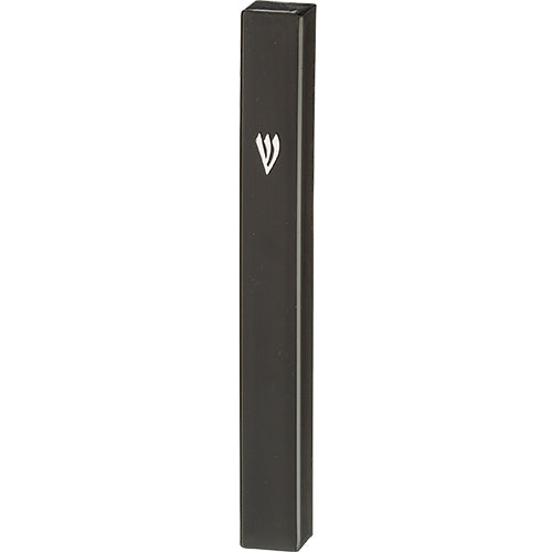 Black Acrylic Mezuzah Case Adhesive 7"